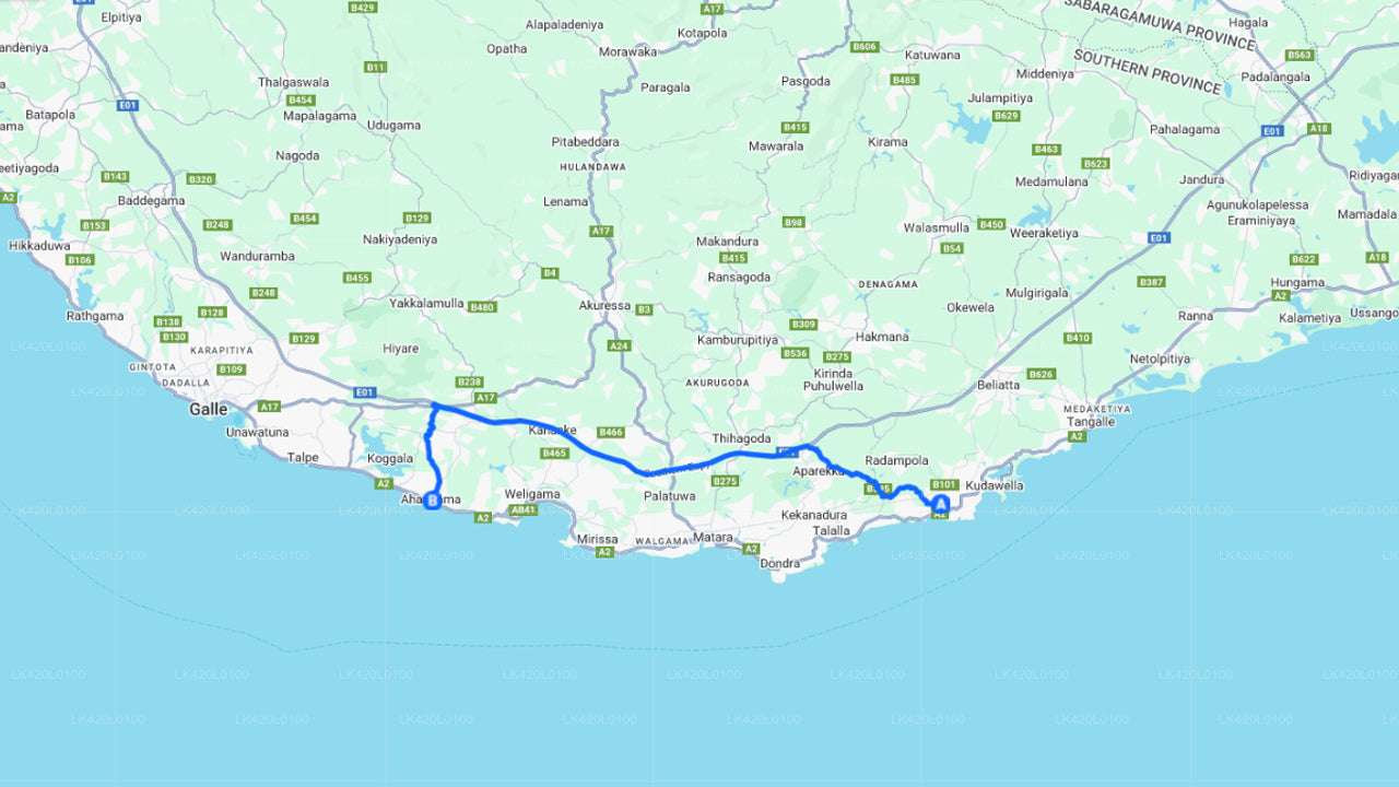 Dikwella City to Ahangama City Private Transfer