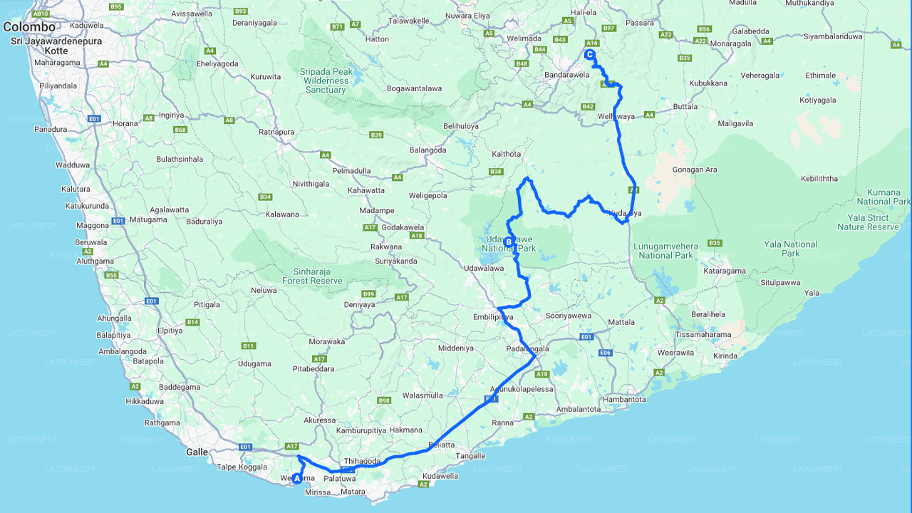 Privaatreis Weligamast Ellasse Udawalawe Safariga