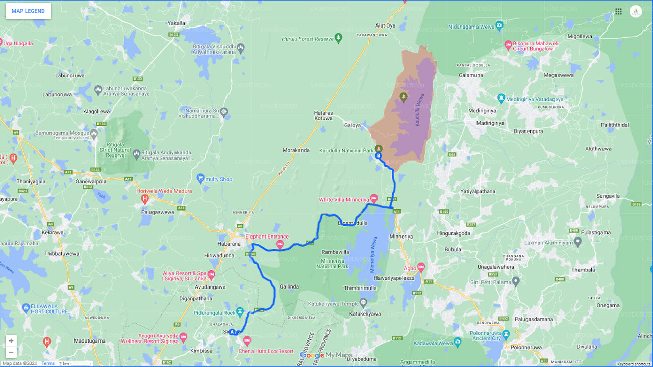 Kaudulla rahvuspargi privaatne safari Sigiriyast