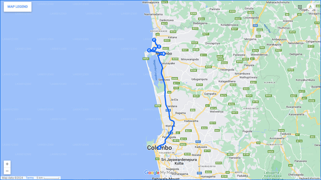 Negombo linnaekskursioon Colombost