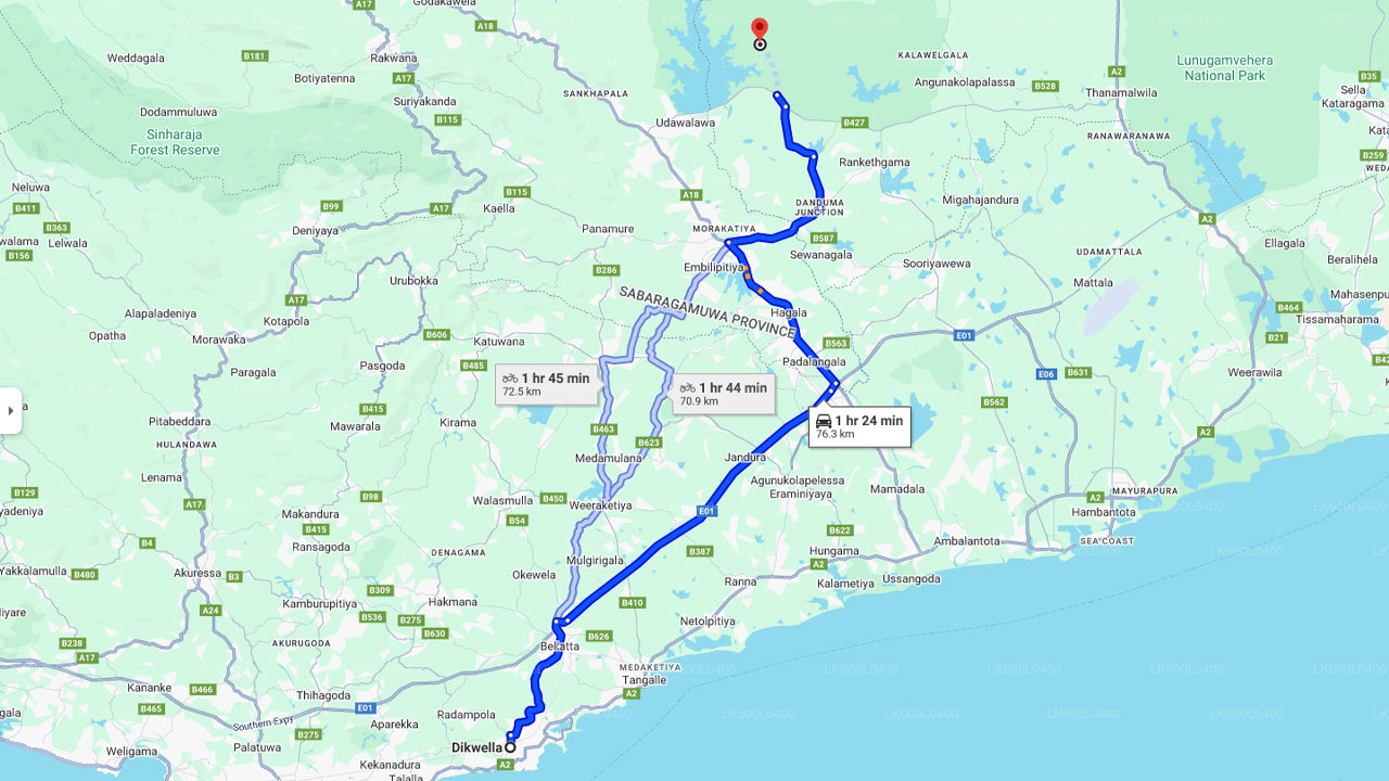 Udawalawe rahvuspargi safari Dikwellast