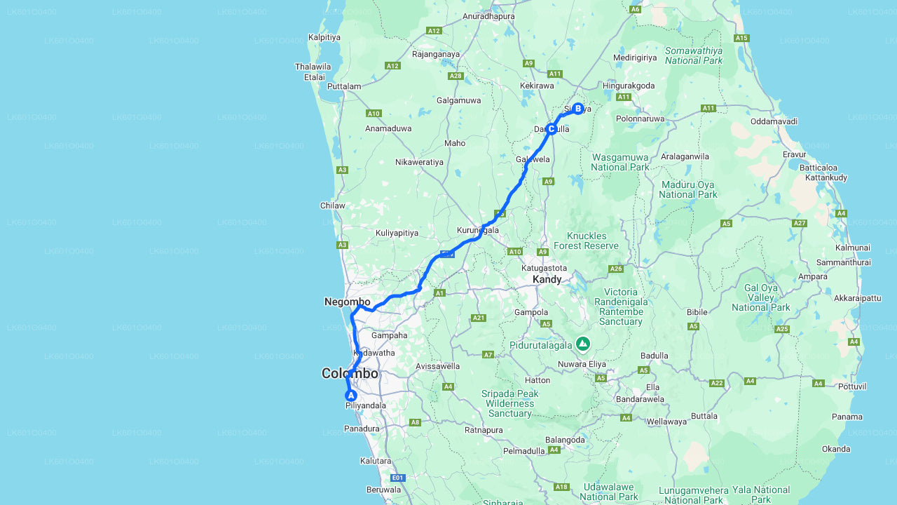 Sigiriya and Dambulla from Mount Lavinia