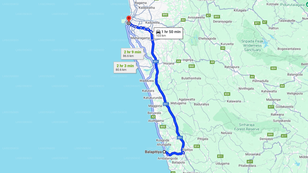 Colombo linnaekskursioon Balapitiyast