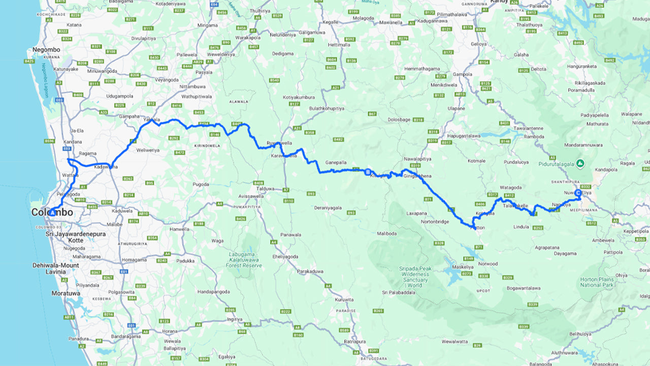 Privaattransport Colombo linnast Nuwara Eliya linna koos kanjoniretkega