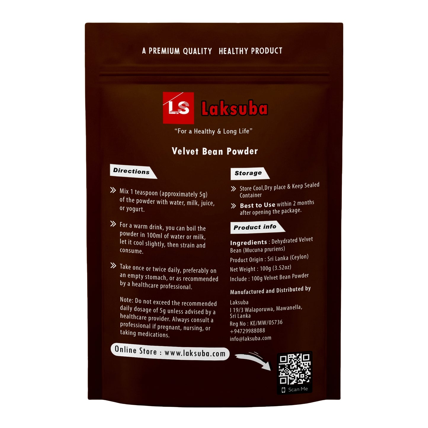 Laksuba sametuba pulber (100g)