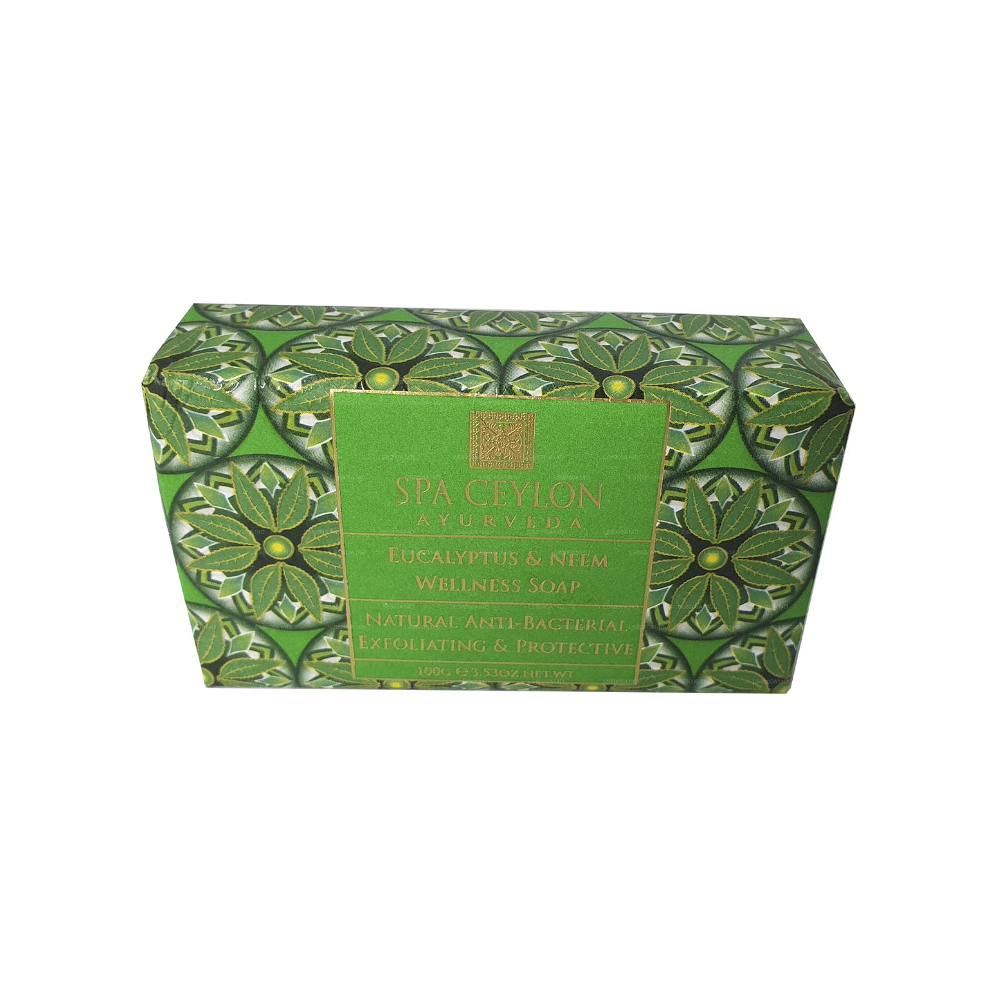 Jabón exfoliante antibacteriano Spa Ceylon de Eucalipto y Neem (100 g)