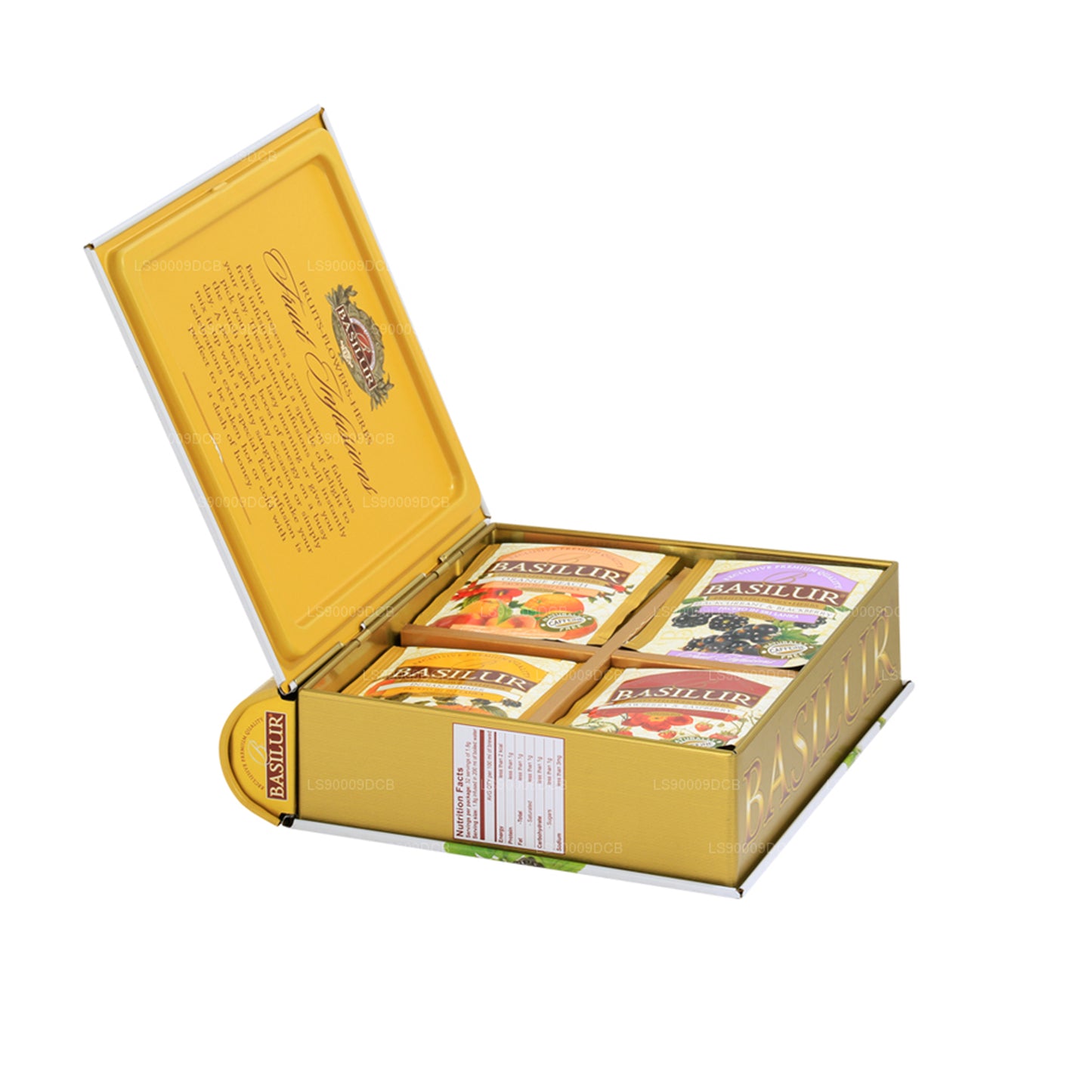 Basilur Tea Book "Fruit Infusions - Summer Fiesta" (57.6g) 32 Tea Bags Caddy