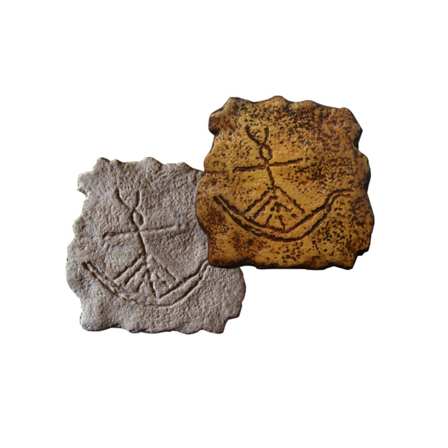 NHRC Ship With A Single Mast - Pre-Cristian Rock Engraving (Logo) - Galle