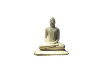 Buddha kuju / Värvus: valge Materjalid: kivi (suurus: u 15 cm x 10 cm)