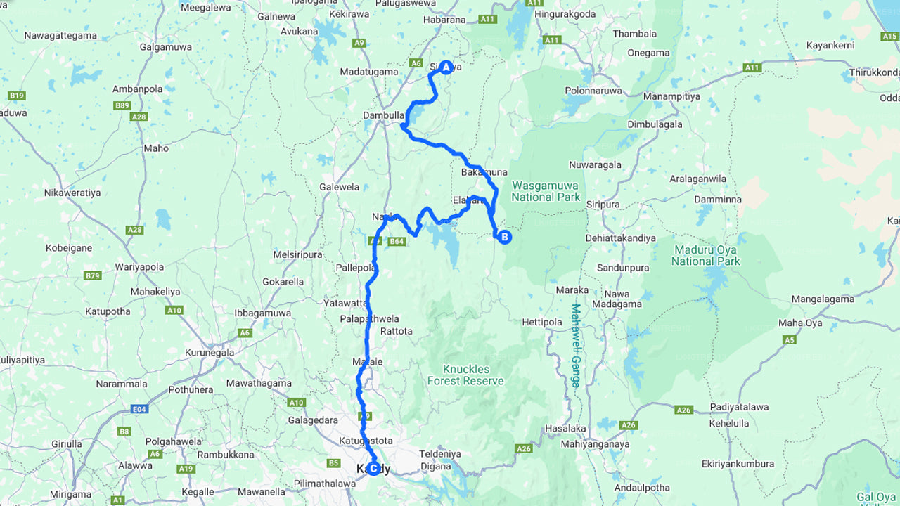 Privaatreis Sigiriyast Kandysse Wasgamuwa Safariga