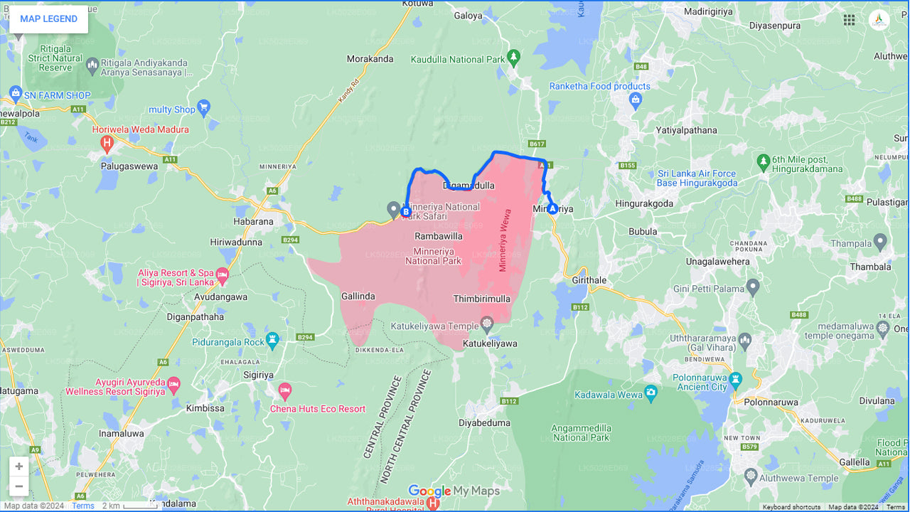 Minneriyast algav privaatne elevantide kogunemise safari „Suur elevantide kogunemine“