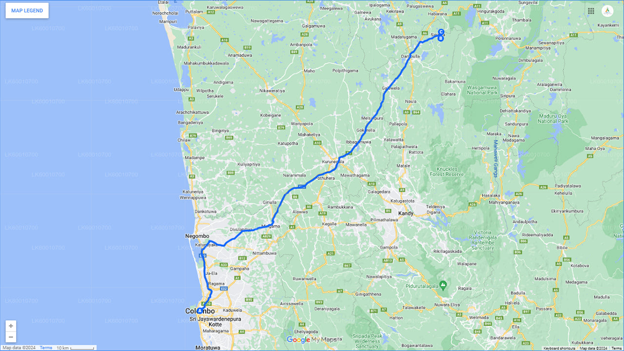 Sigiriya kalju- ja külatuur Colombost