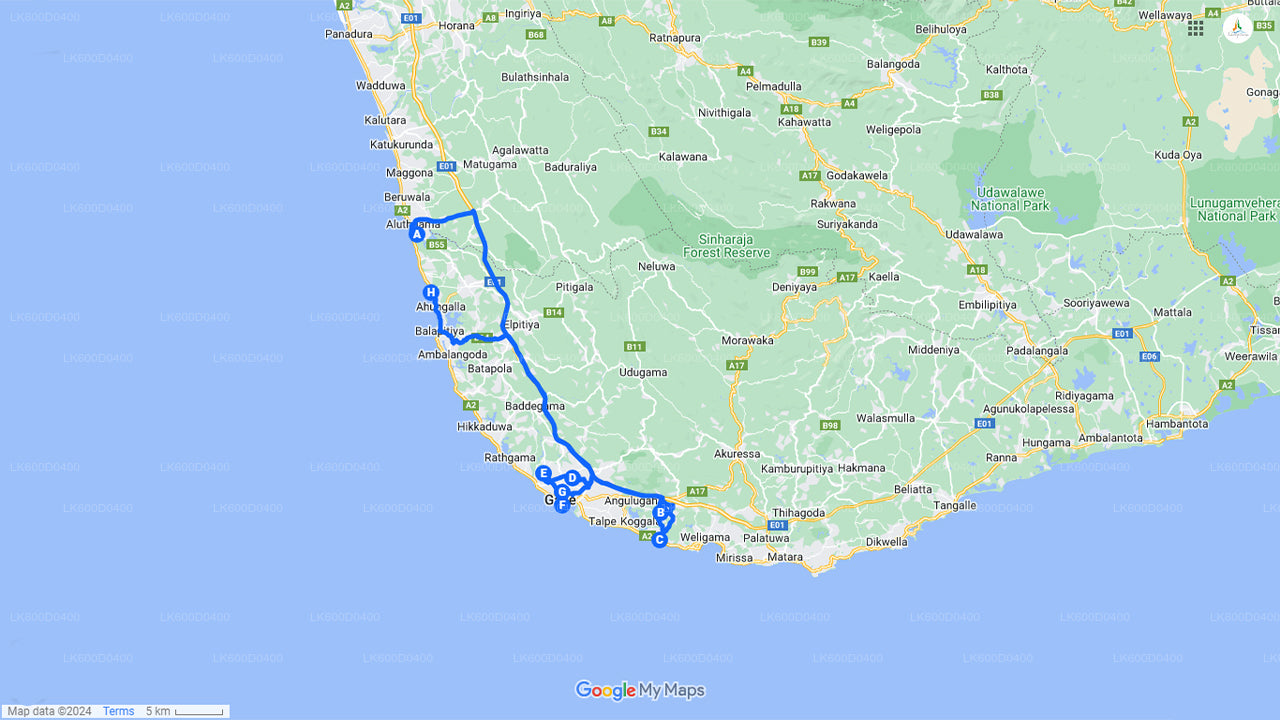 Lõunaranniku tipphetkede tuur Bentotast