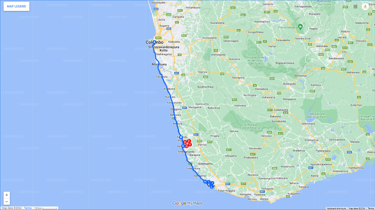 Rannikusõit Colombost Galle'i