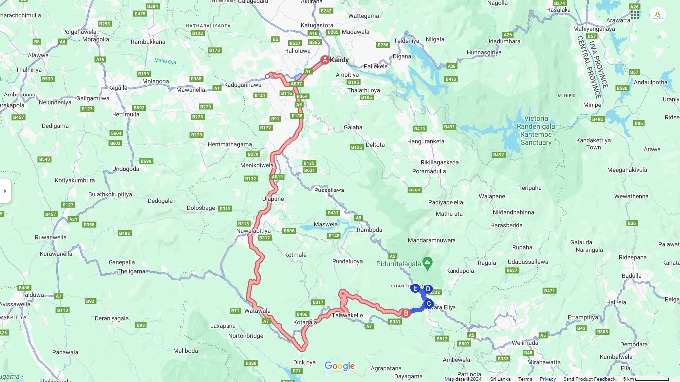 Nuwara Eliya Kandyst rongiga