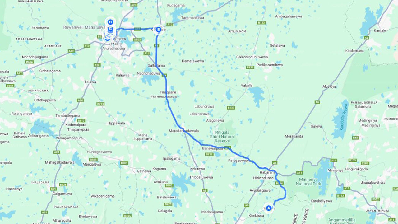 Sigiriyast pärit Anuradhapura püha linn