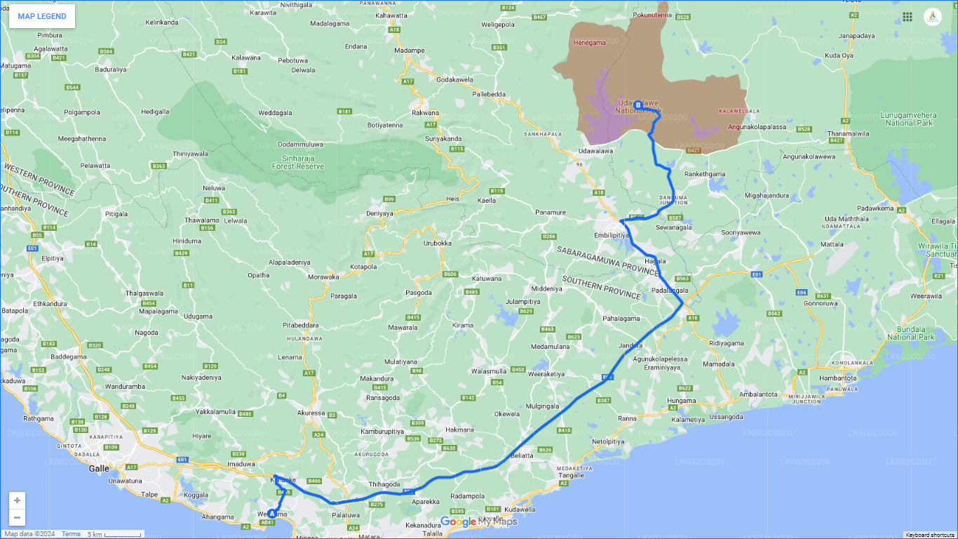 Udawalawe rahvuspargi safari Weligamast