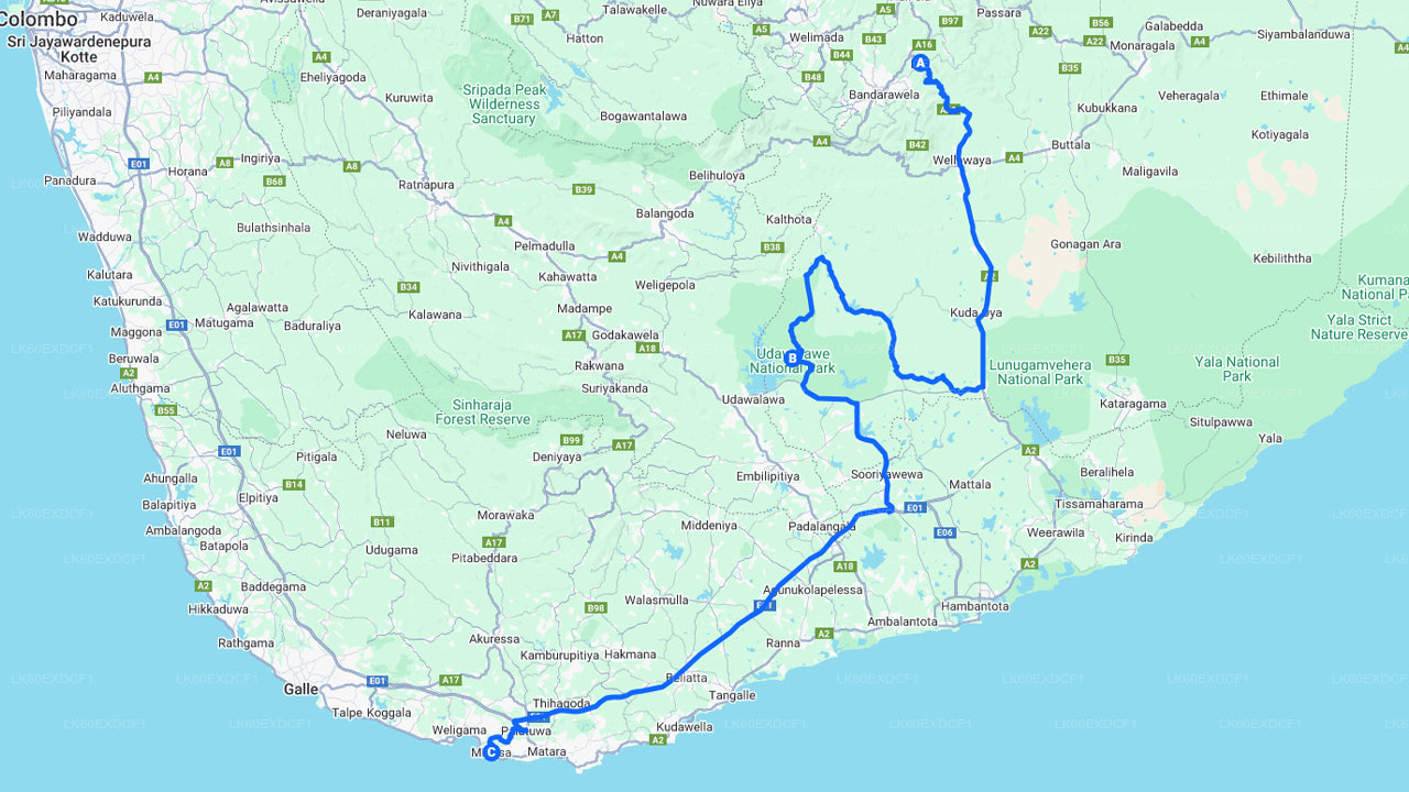 Privaatreis Ellast Mirissasse Udawalawe Safariga