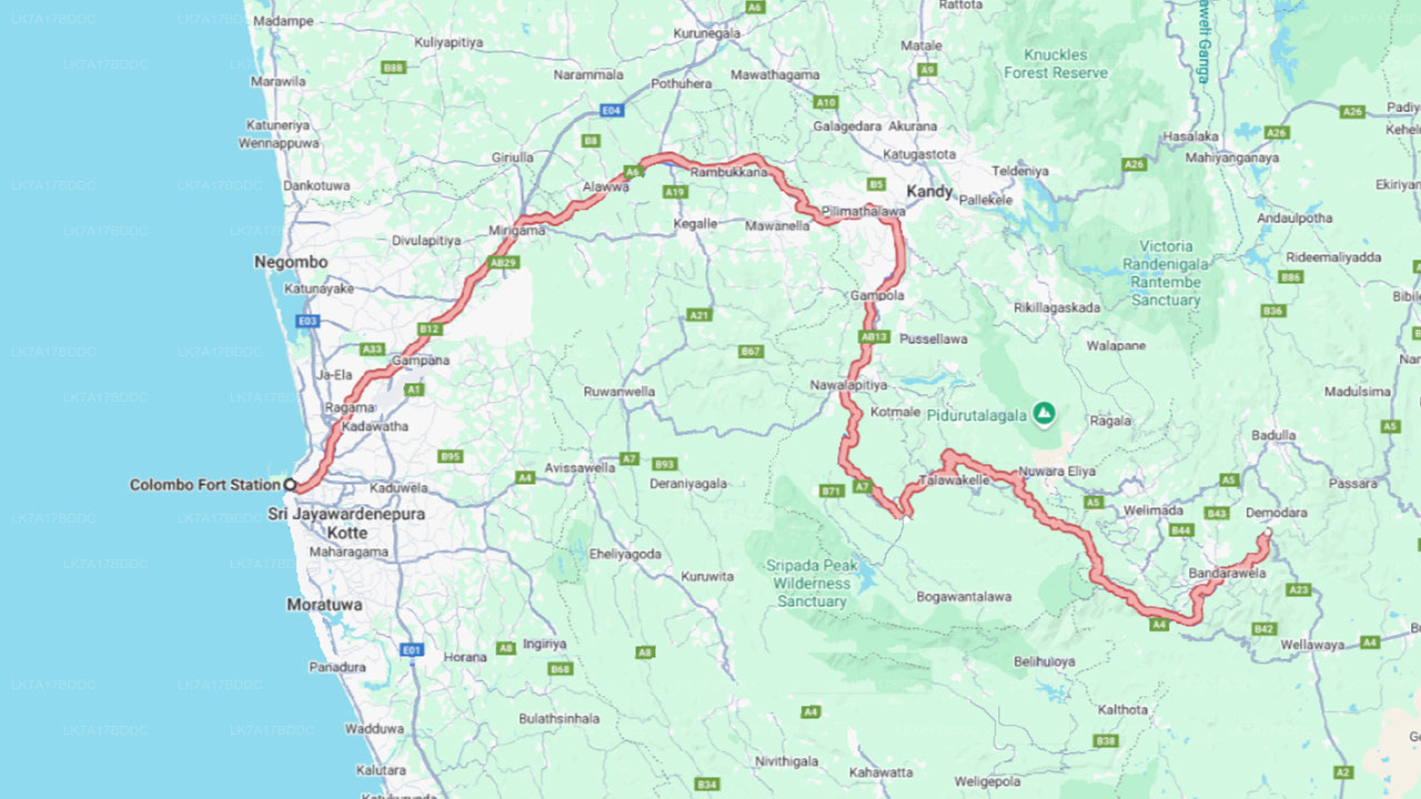 Colombo–Ella rongisõit (rong nr 1015 "Udarata Menike")