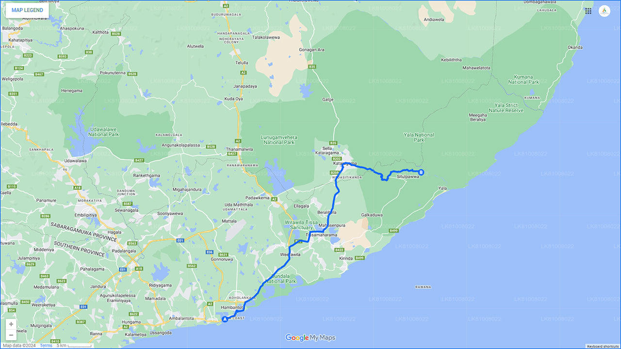 Yala rahvuspargi safari Hambantota sadamast