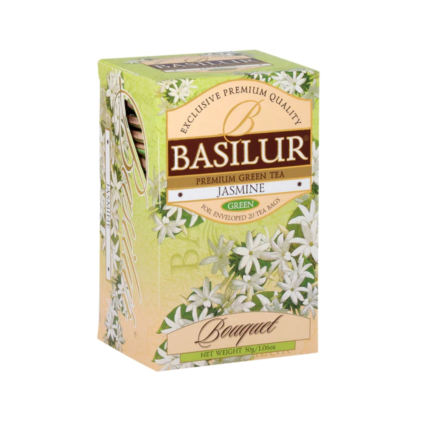 Basilur Bouquet Jasmine Green Tea (30g) 25 Enveloped Tea Bags