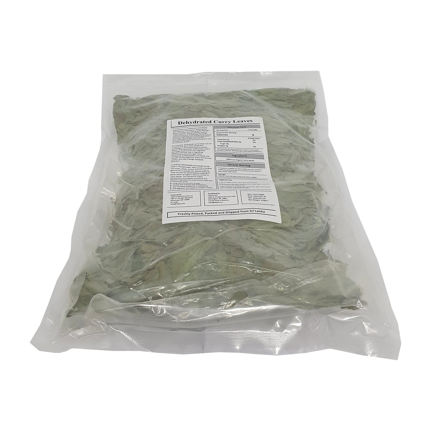 Lakpura® kuivatatud karrilehed