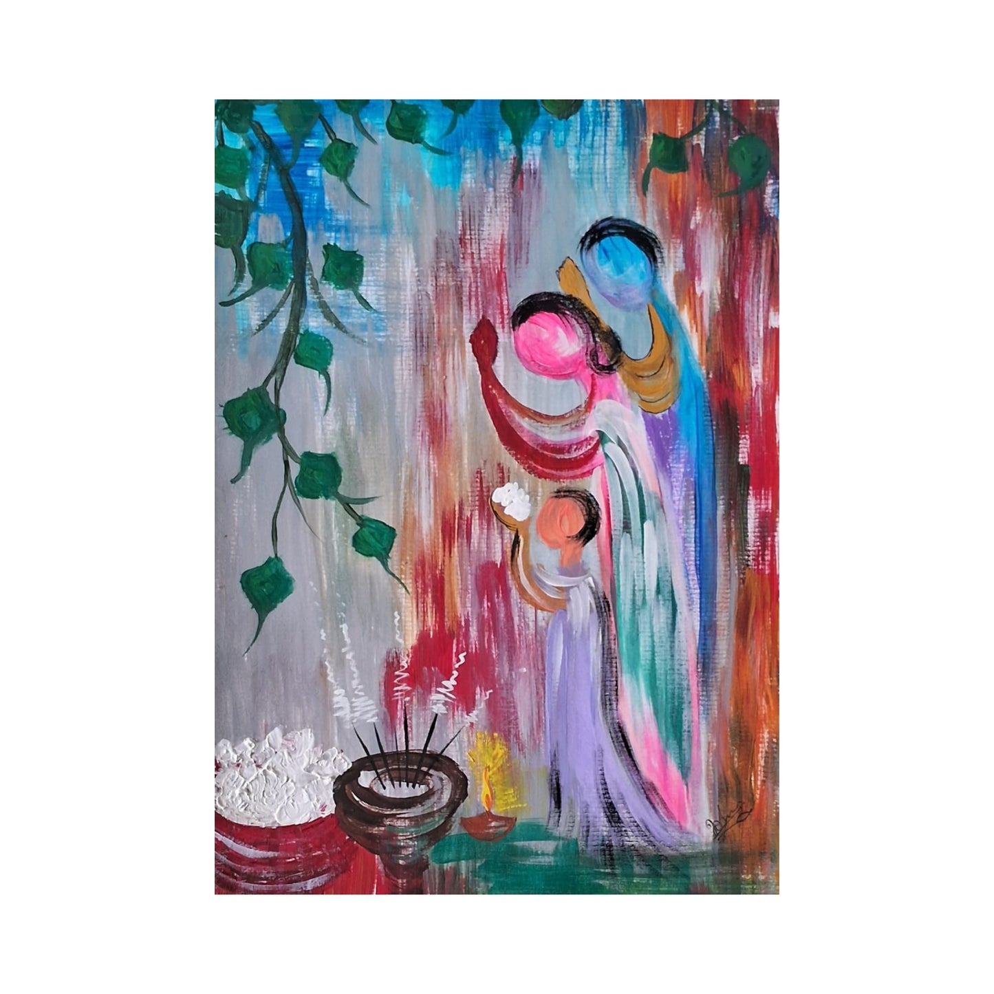 Lakpura® Perekond templis seinakunst