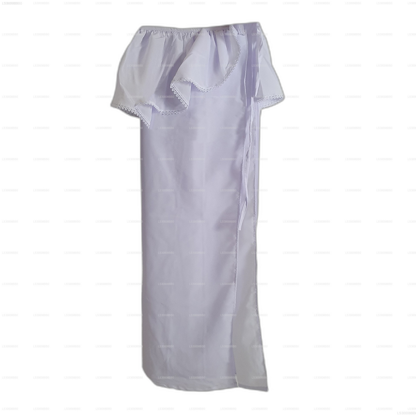 Lakpura® laste valge lamasaree (poolsaree)