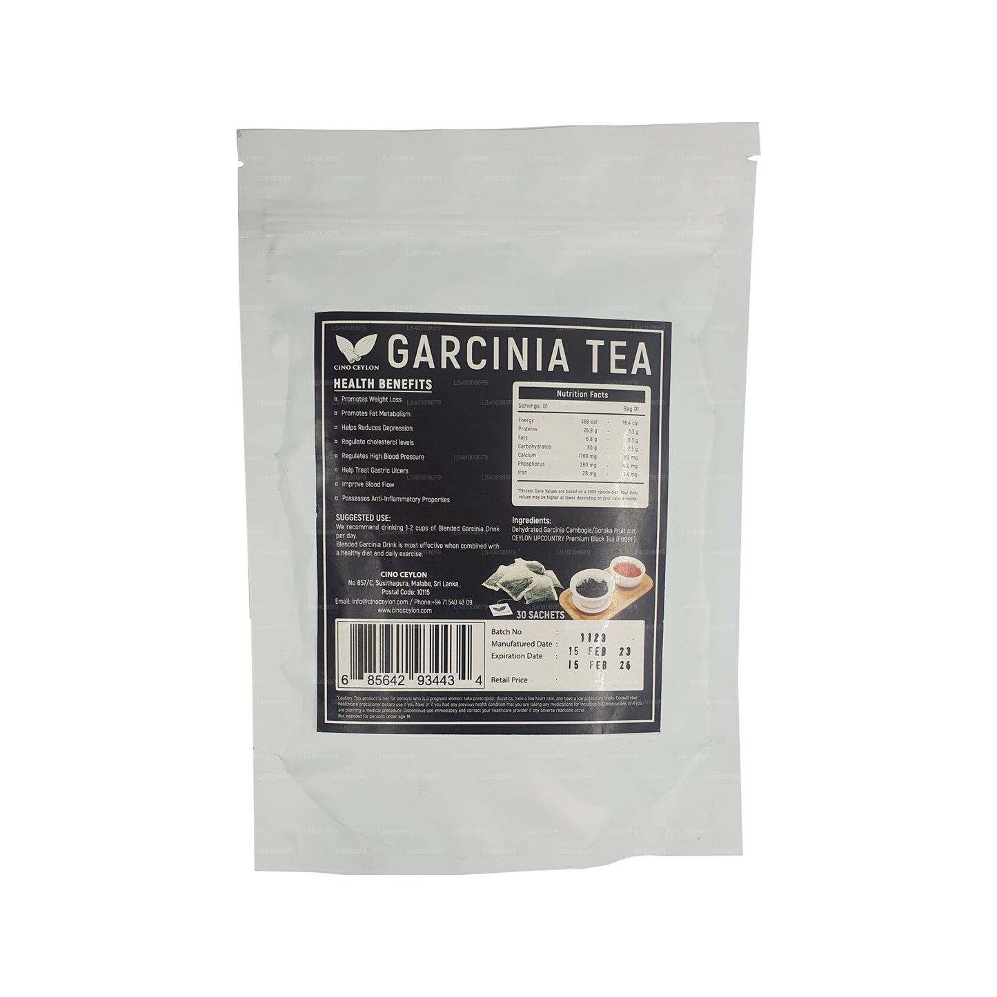 Cino Ceylon Garcinia Tea (30 Tea Bags)