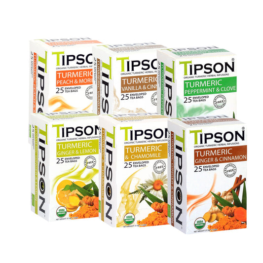 Tipson Tea Organic Turmeric Bundle - 6 Pack (225g)