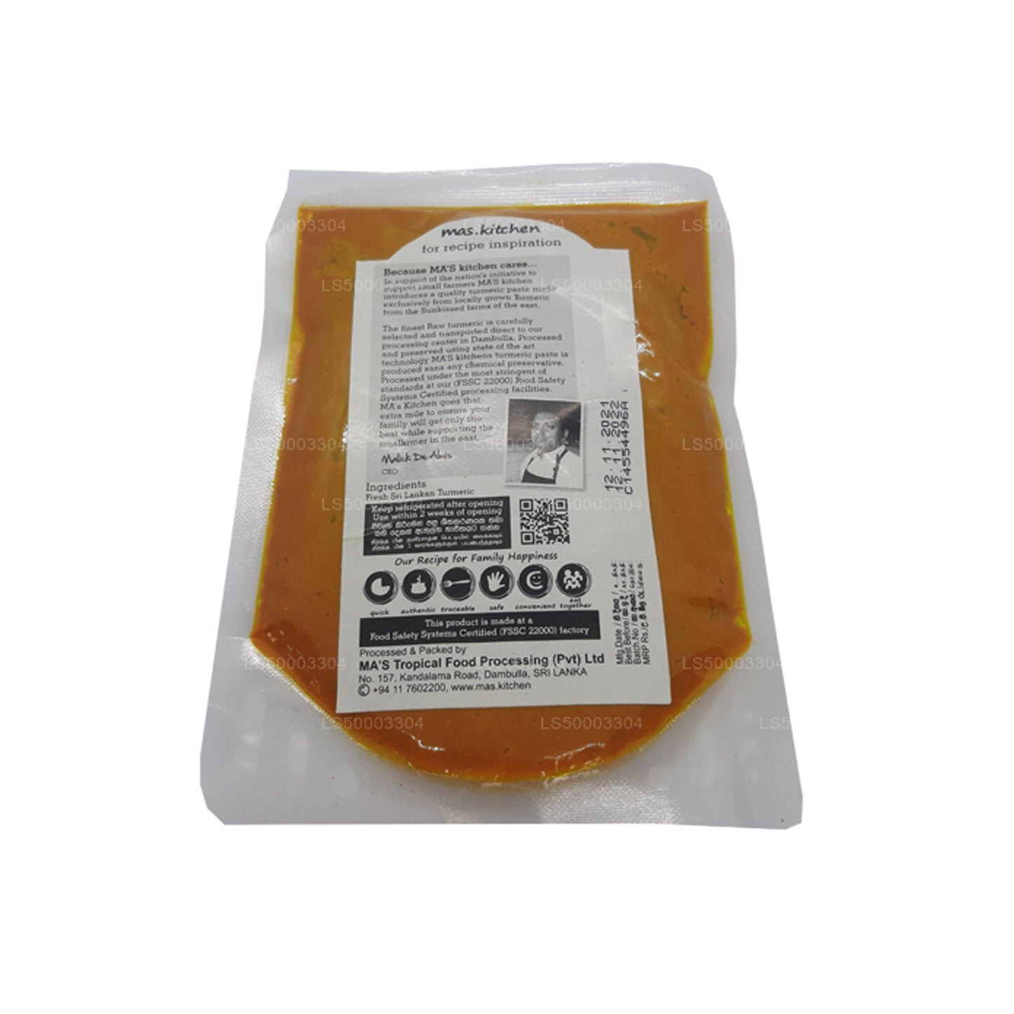MA's Kitchen Turmeric Paste (150g)