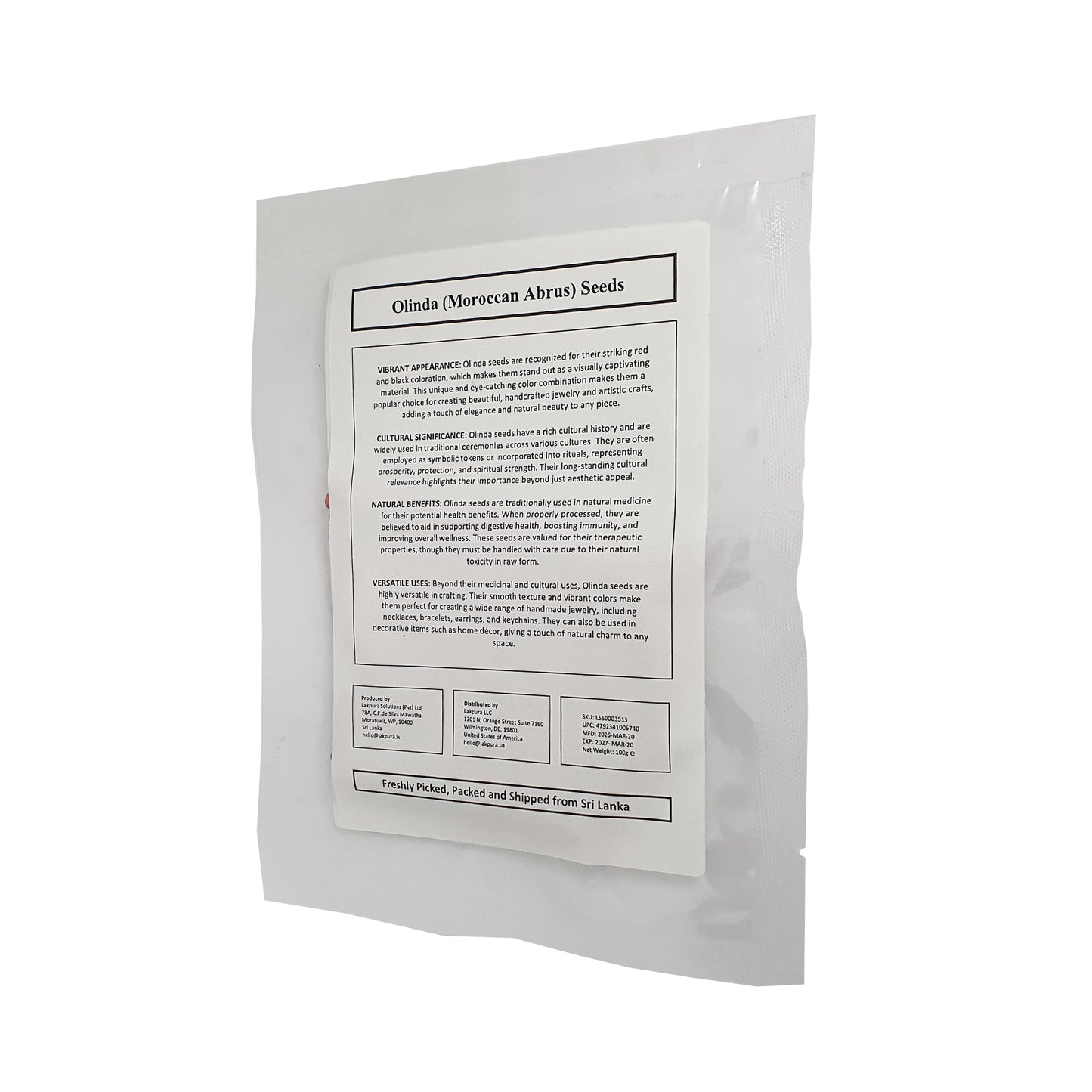 Lakpura® Olinda (Moroccan Abrus) Seeds