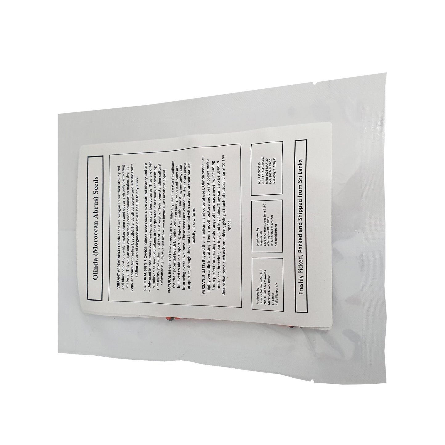 Lakpura® Olinda (Moroccan Abrus) Seeds