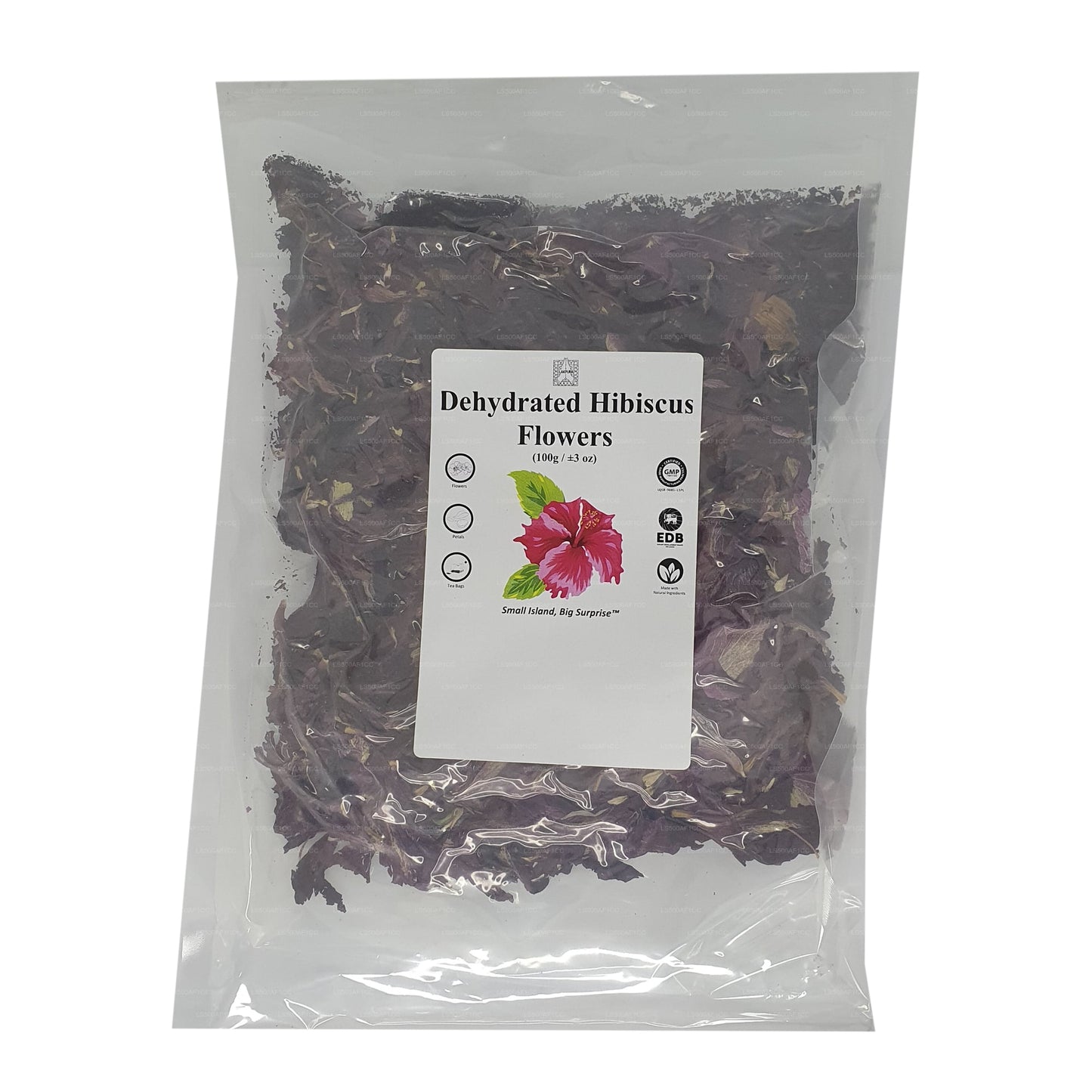 Lakpura® kuivatatud hibiskuseroosi (Wada Mal) õied