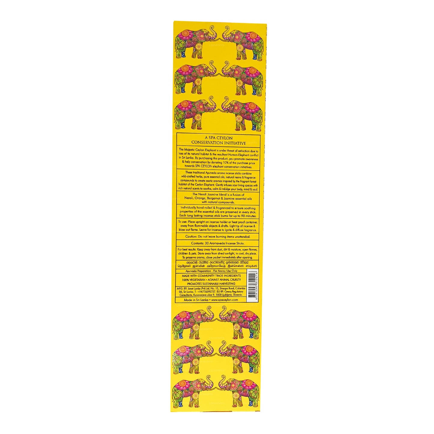 Spa Ceylon Neroli Jasmine Aromaveda 30 Incense Sticks