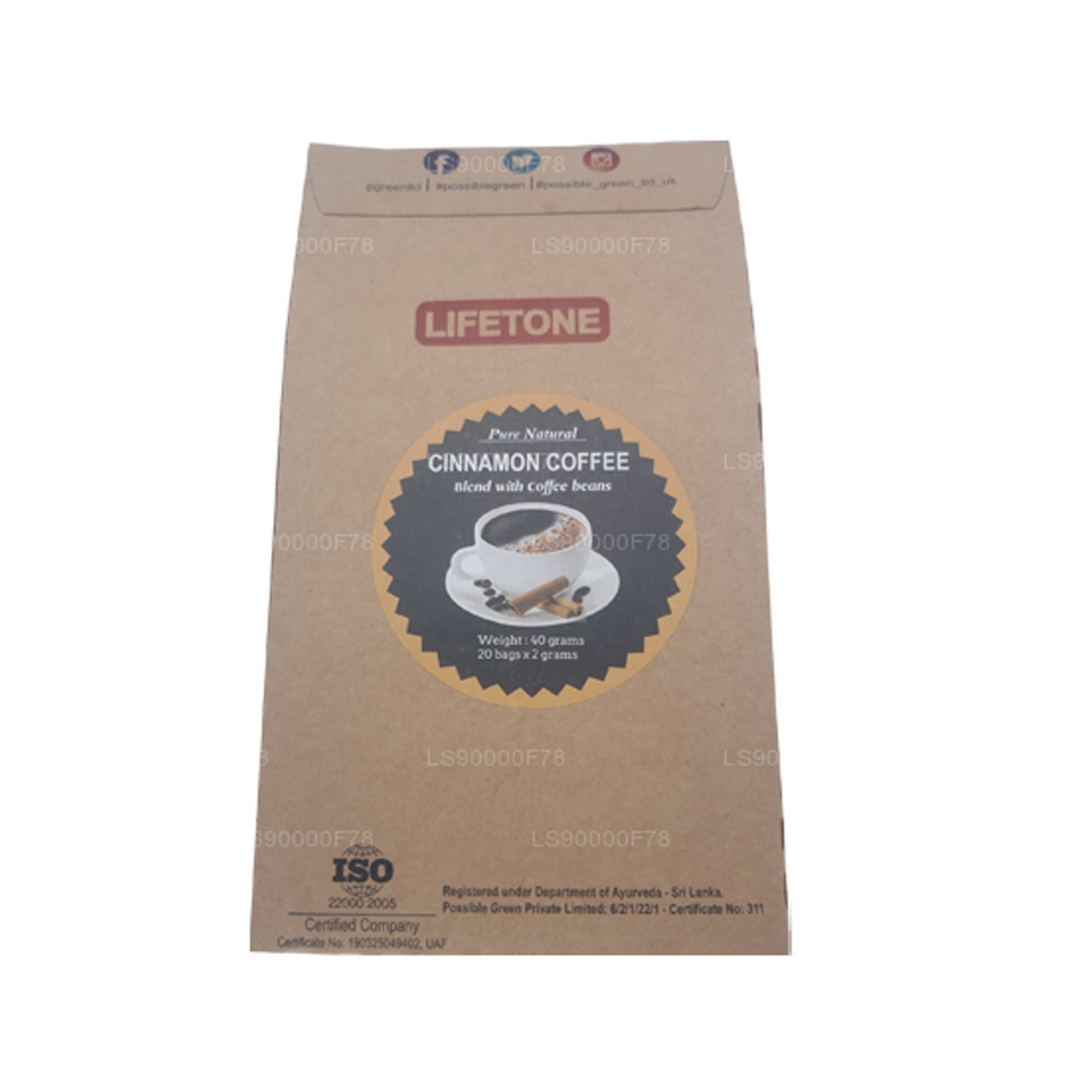Lifetone Cinnamon Coffee (40g)