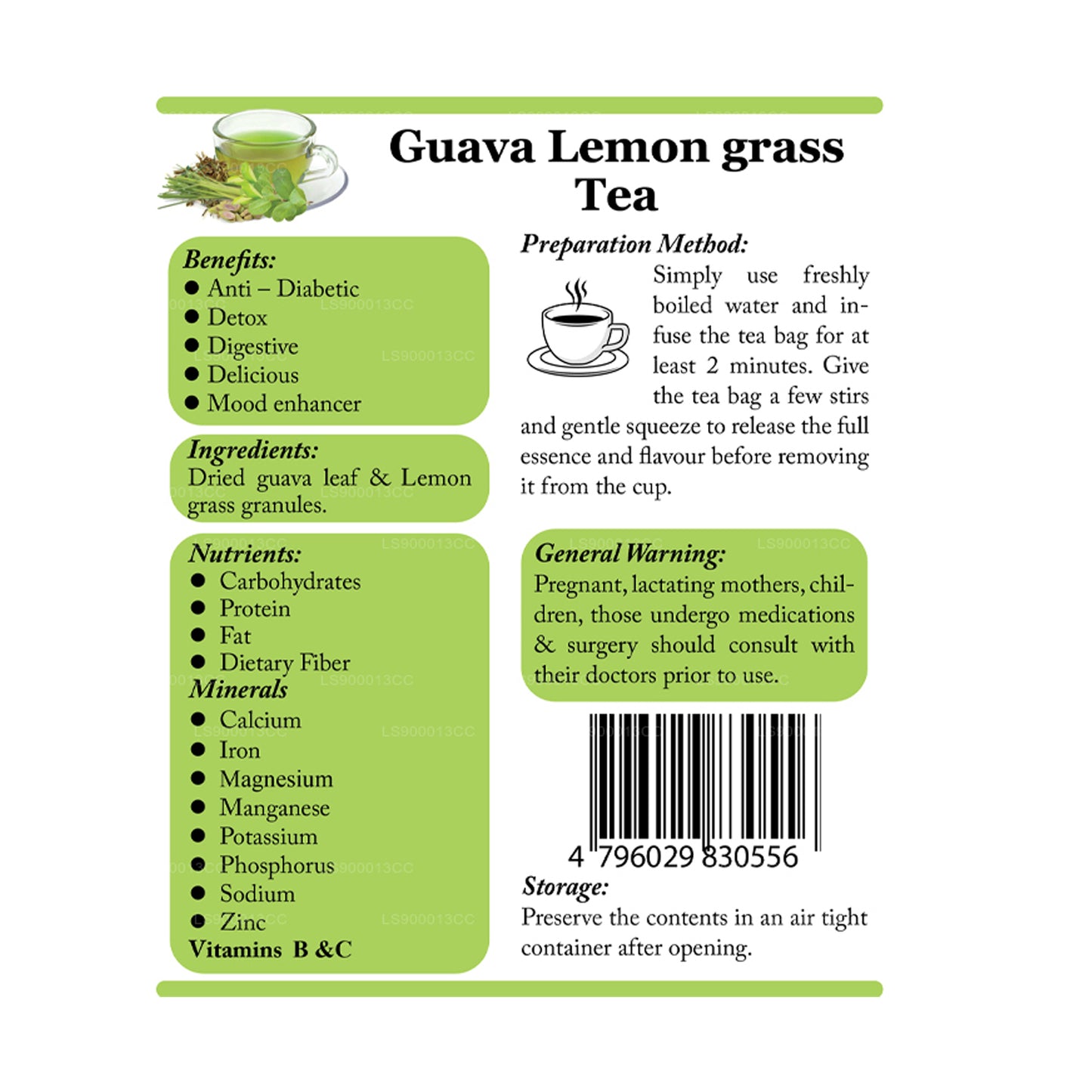 Lifetone Guava Lemon Grass Tea (30g)