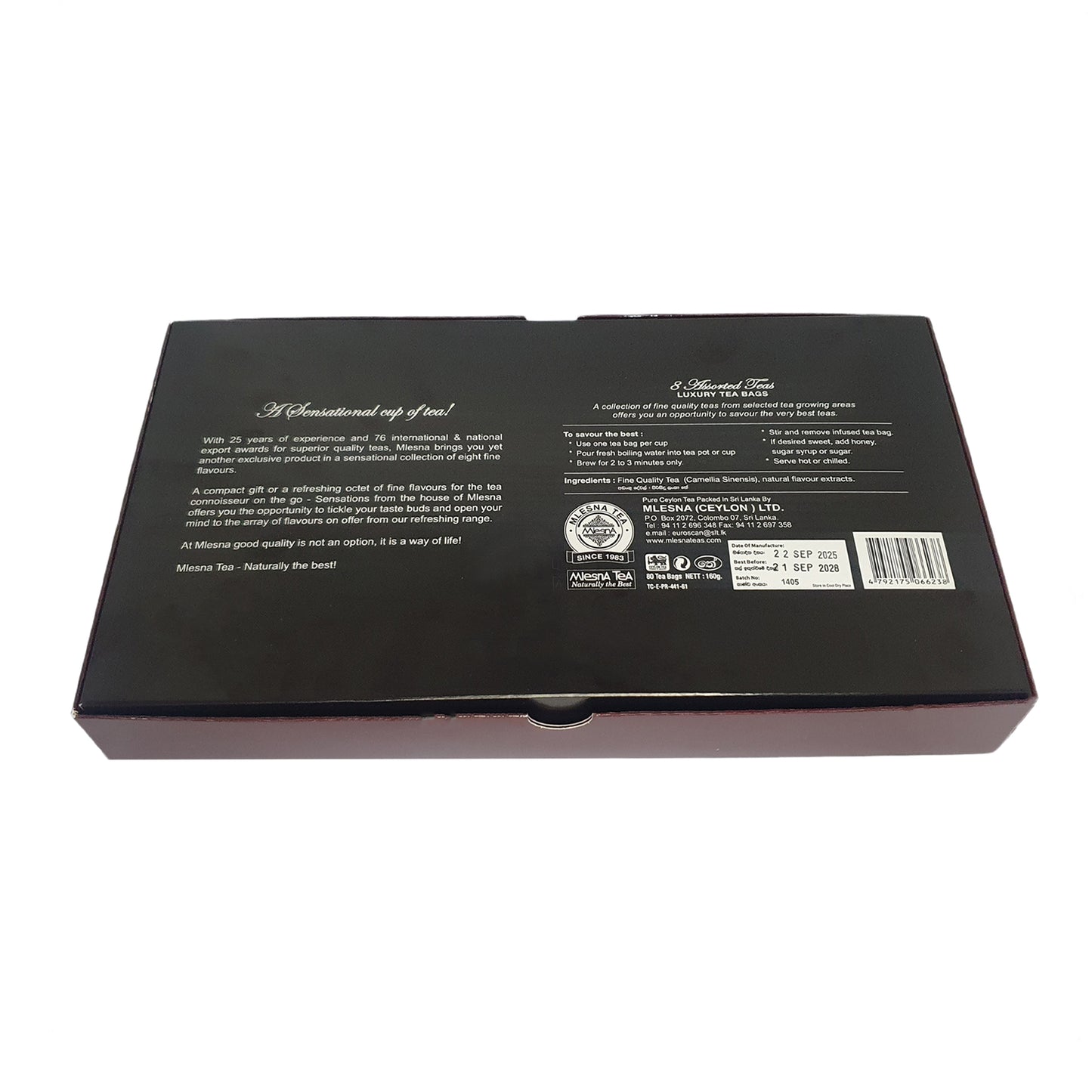 Mlesna Sensations 8 Flavour Assorted Luxury Foil Tea Bags (160g) 80 Tea Bags