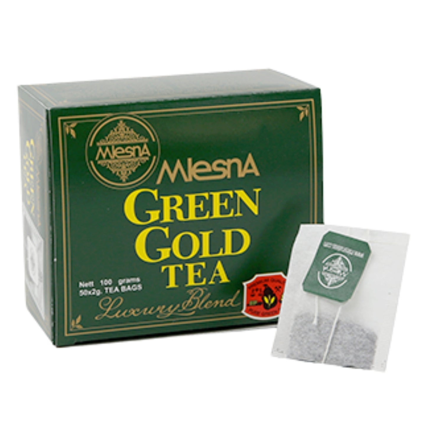 Mlesna roheline kuldtee (100g) 50 teekotti