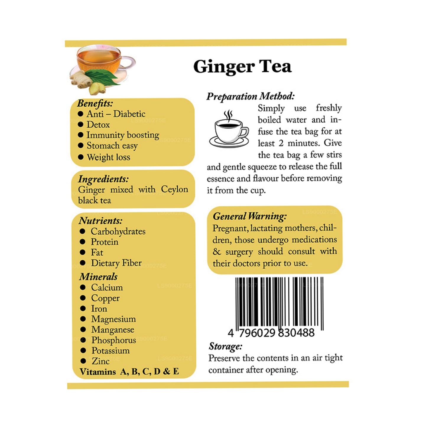 Lifetone Ginger Tea (40g) 20 Tea Bags