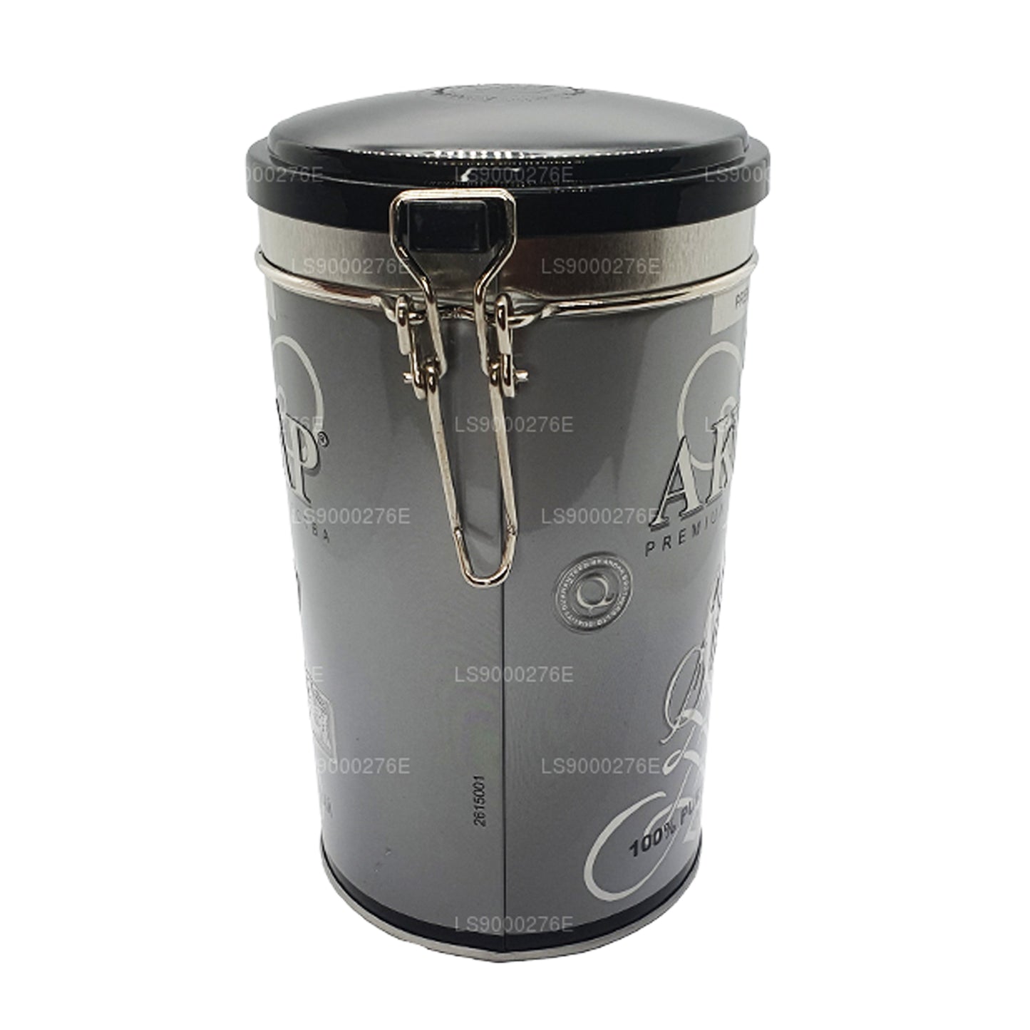 Akbar Premium Quality Silver  Leaf Tea Caddy