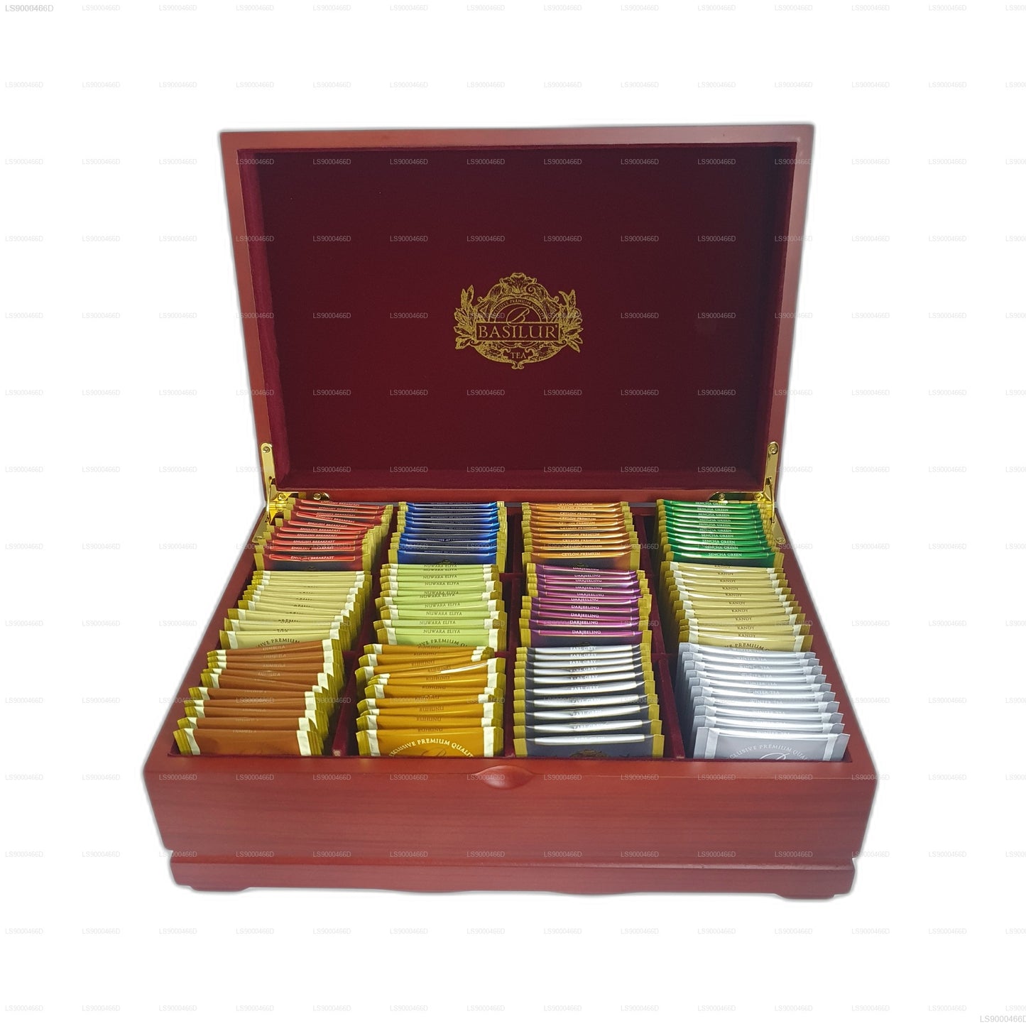 Basilur Executive Gifts puidust teekottide komplekt (235g) 120 teekotti