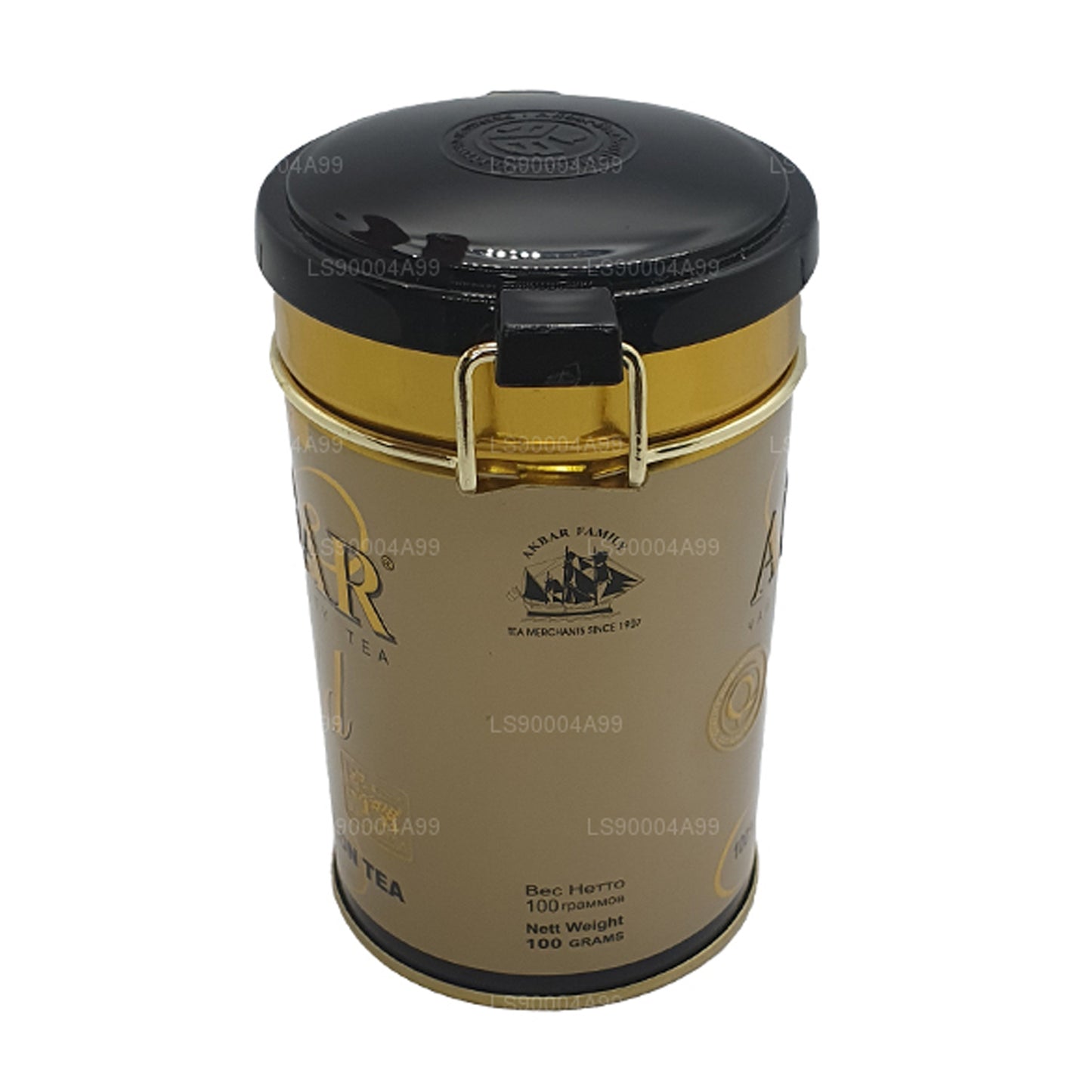 Akbar Premium Quality Gold Leaf Tea Caddy