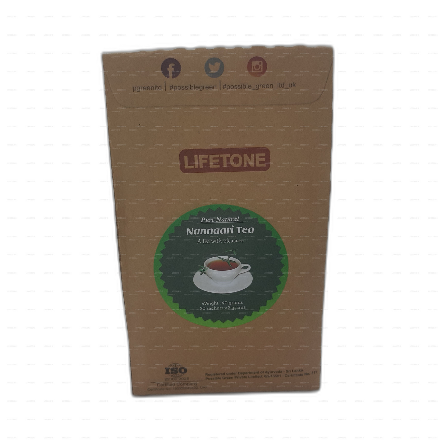 Lifetone Nannari Tea (40g) 20 Tea Bags