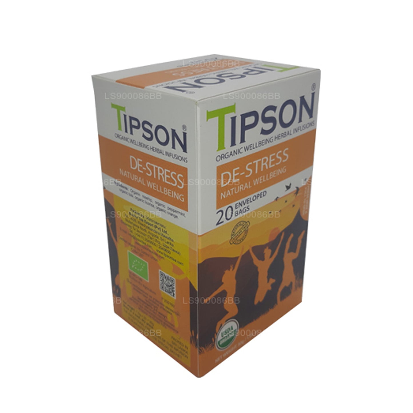 Tipson De-Stress Natural Wellbeing  (30g) 20 Enveloped Tea Bags