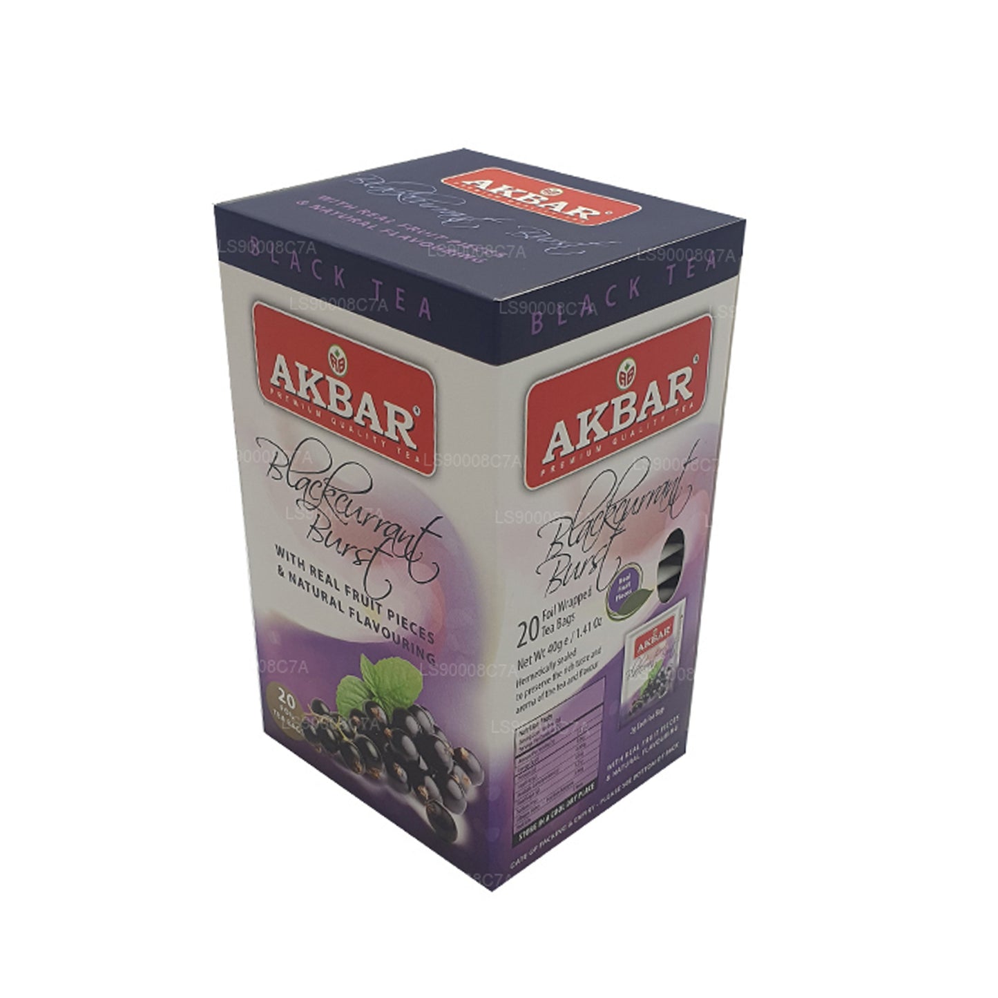 Akbar Blackcurrant Burst (40g)   20 Foil Tea Bags