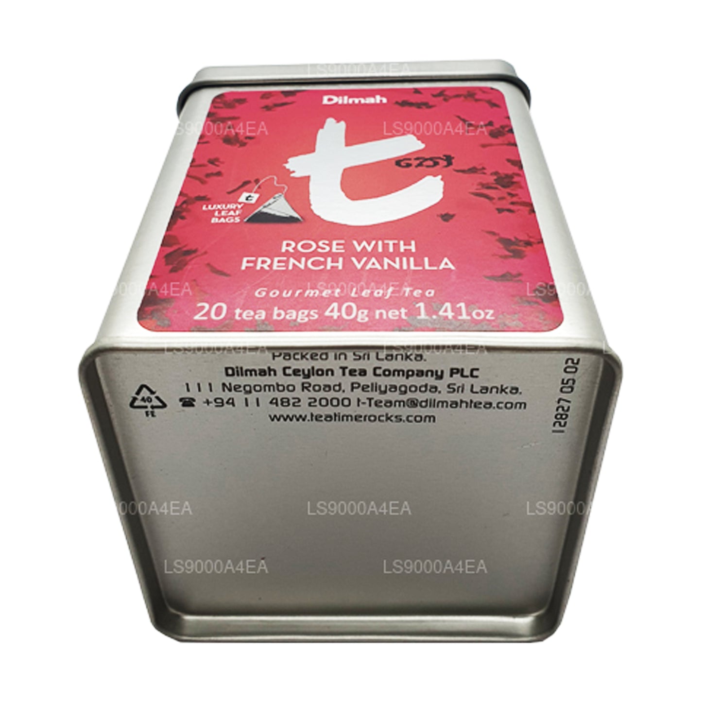 Dilmah t-Series Rose with French Vanilla 20 Tea Bags Leaf Tea (40g)