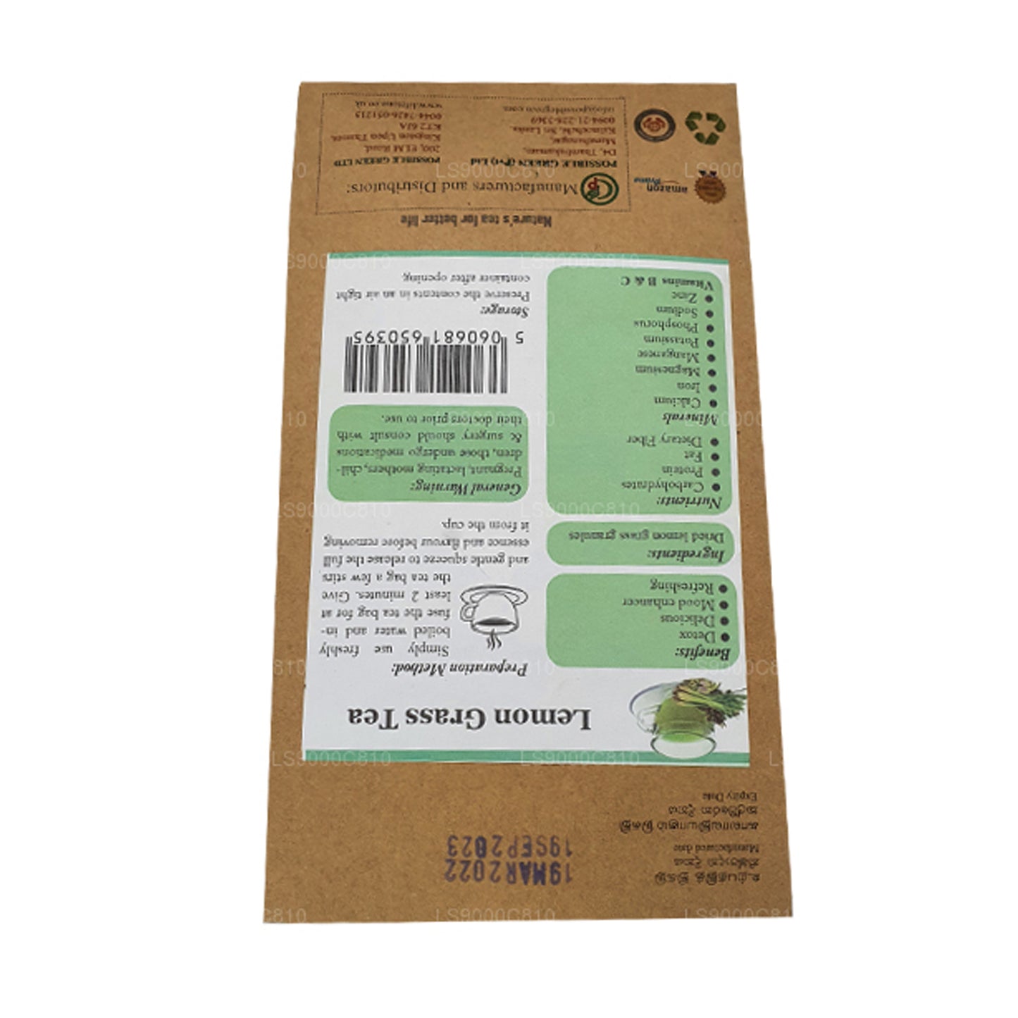 Lifetone Lemongrass Tea (30g)