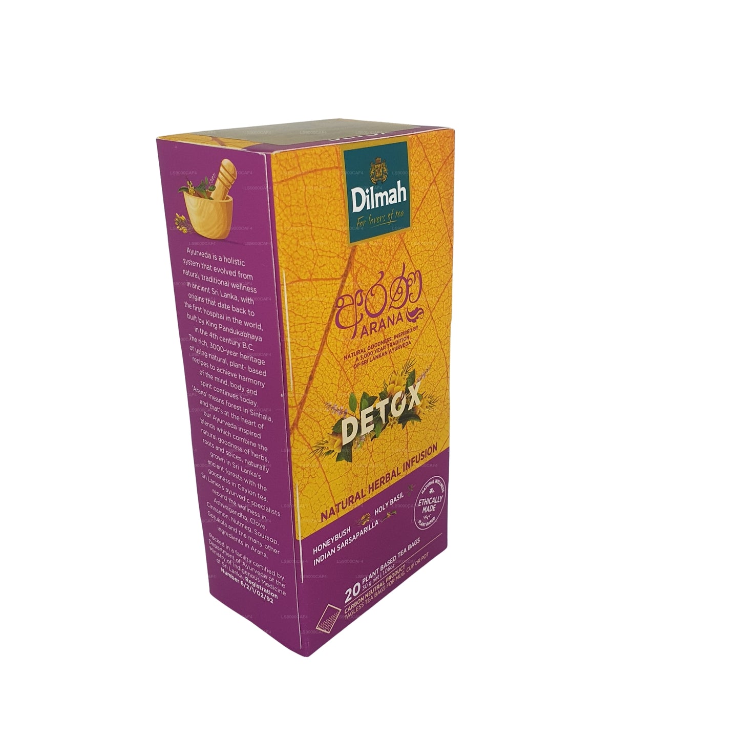 Dilmah Arana Detox Natural Herbal Infusion (20 Tagless Tea Bags)