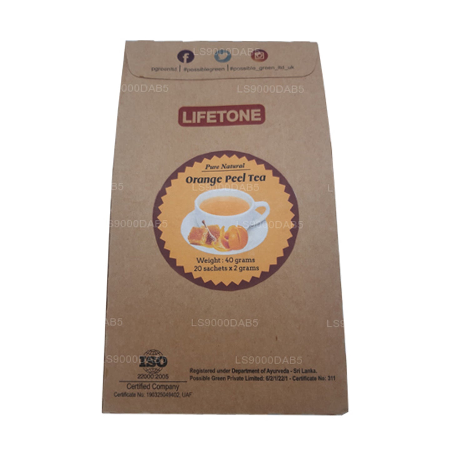 Lifetone Orange Peel Tea (40g) 20 Tea Bags